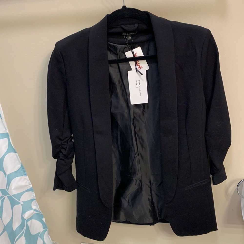 Black Blazer with Cinched Arms
